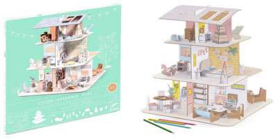 Colorie assemble et joue DIY Maison de poupées Djeco